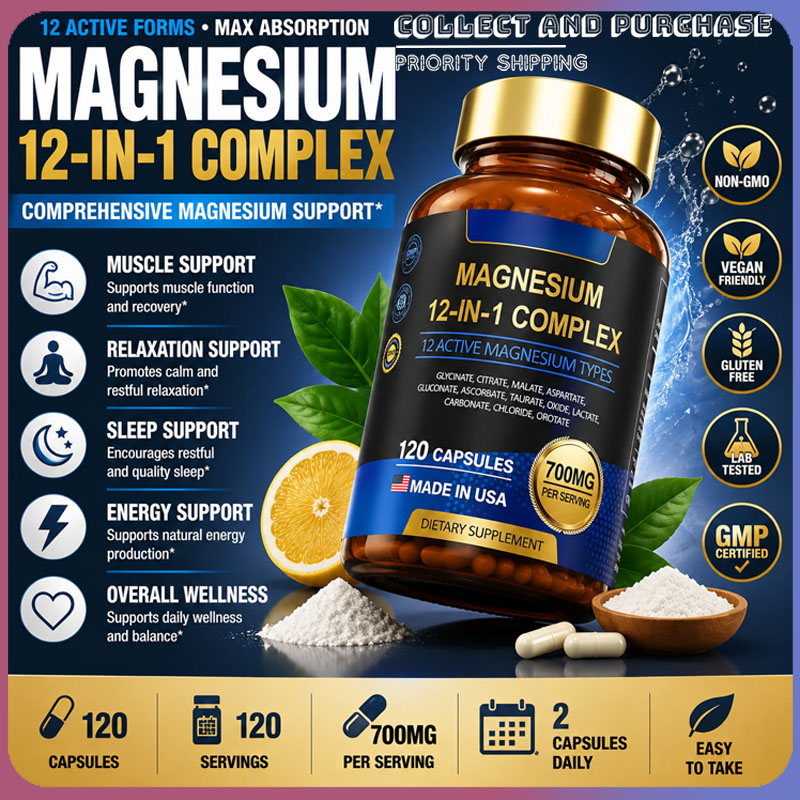 Magnesium Glycinate Capsule - مكمل غذائي نباتي خالٍ من الغلوتين