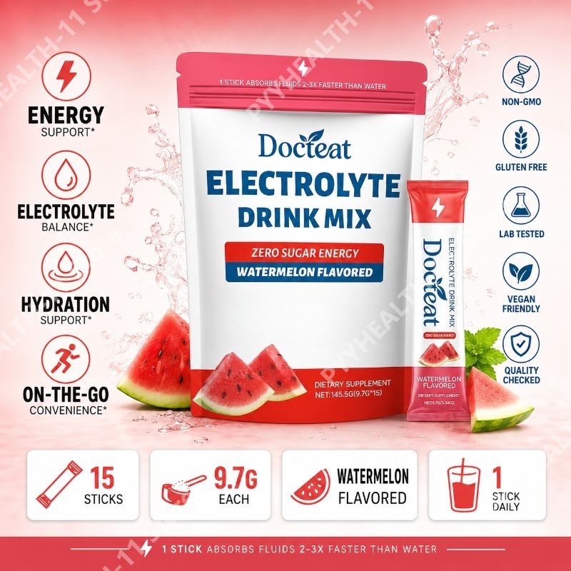 Electrolyte Powder Pack - مسحوق مشروب إلكتروليت بنكهة البطيخ في