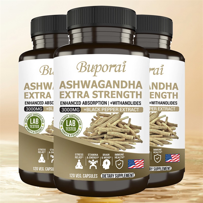 Ashwagandha Extract Root - كبسولات مستخلص جذور الأشواغاندا مع الفلفل
