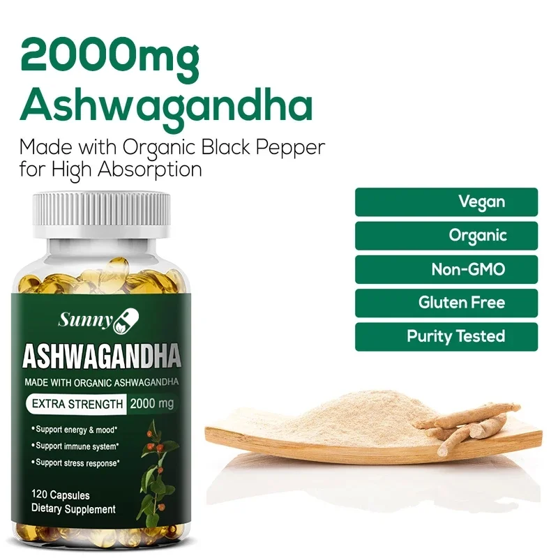 كبسولات مستخلص الأشواغاندا مضا - مراجعة Ashwagandha Extract Root وسعره