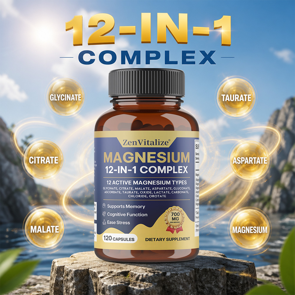 مكمل المغنيسيوم المركب 12 في 1 - مراجعة Magnesium Glycinate Capsule وسعره