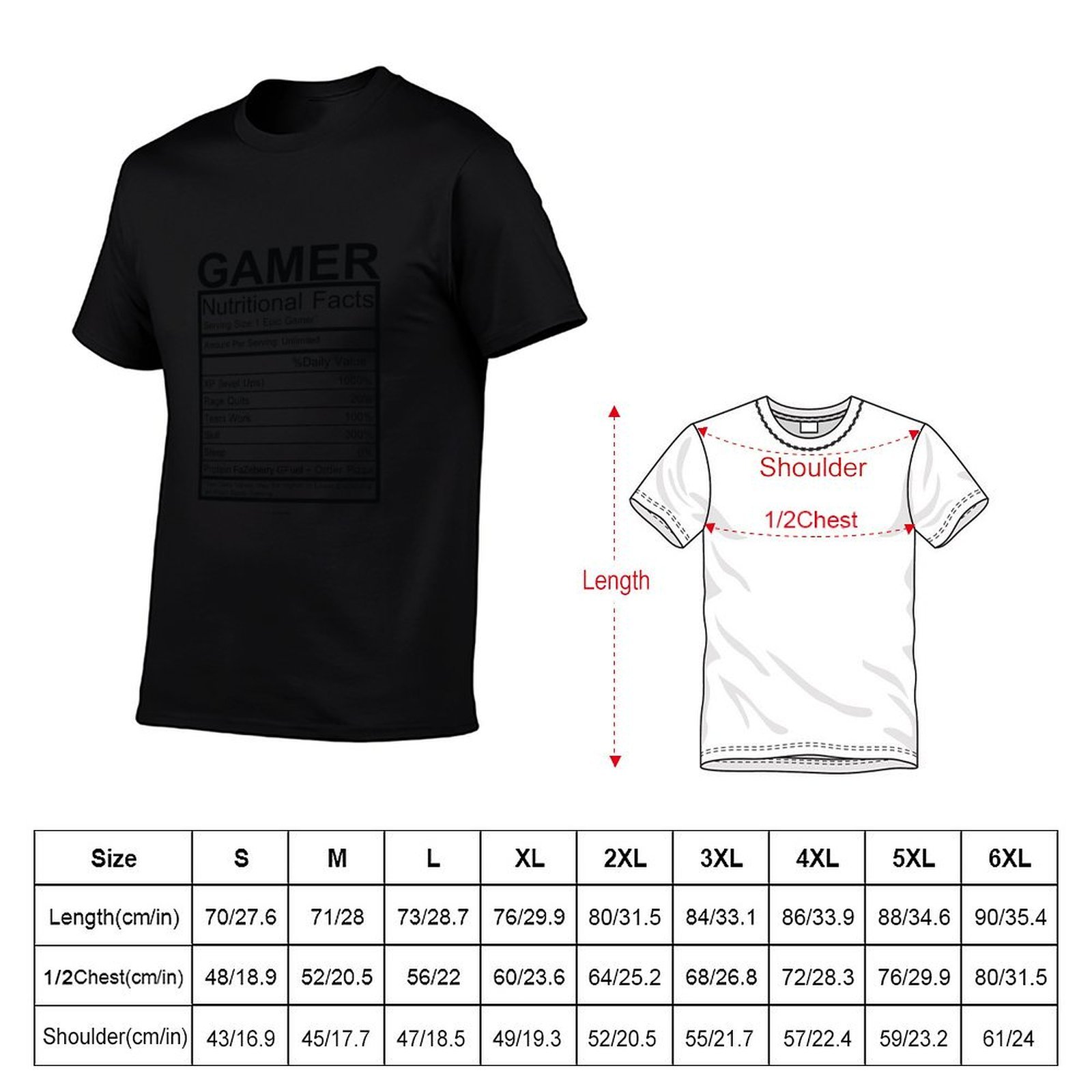 تي شيرت Gamer Nutritional Fact - مراجعة Nutrition In Fitness وسعره
