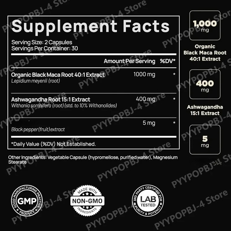 مستخلص جذور الماكا السوداء مع  - مراجعة Ashwagandha Extract Root وسعره