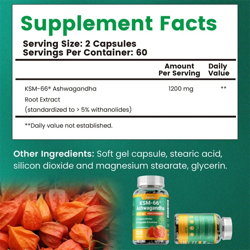 KSM-66 Ashwagandha 1200 Mg كبس - مراجعة Ashwagandha Extract Root وسعره
