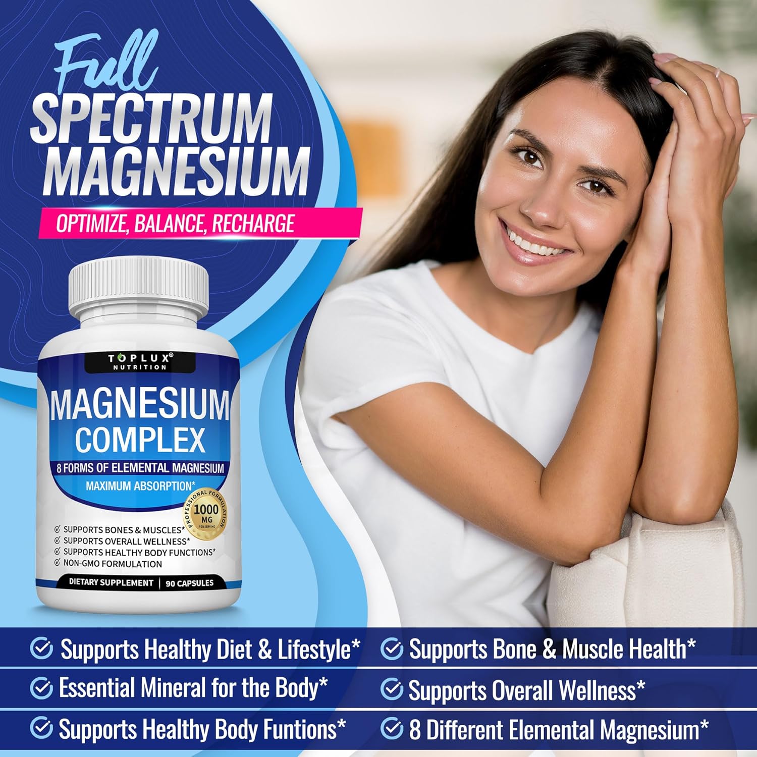 مكمل المغنيسيوم المركب 8 عناصر - مراجعة Magnesium Glycinate Capsule وسعره
