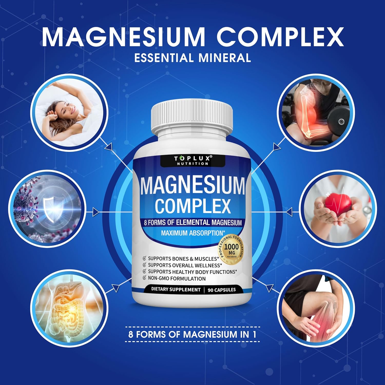 مكمل المغنيسيوم المركب 8 عناصر - مراجعة Magnesium Glycinate Capsule وسعره